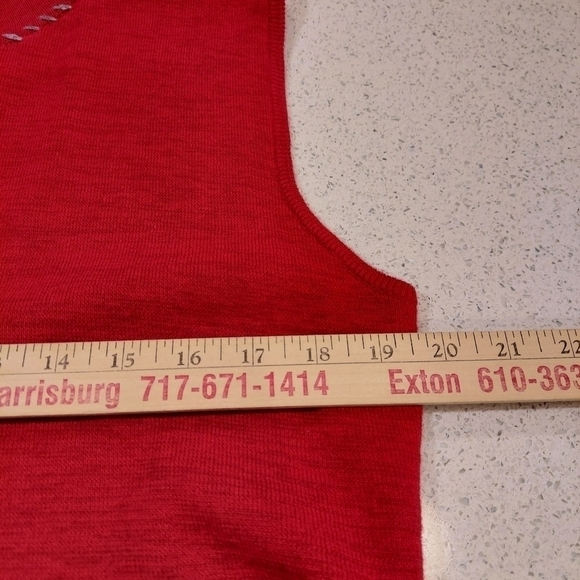 Vintage Woolrich Holiday Christmas Cardigan Sweater Vest Size Large Red Classic - Picture 7 of 12